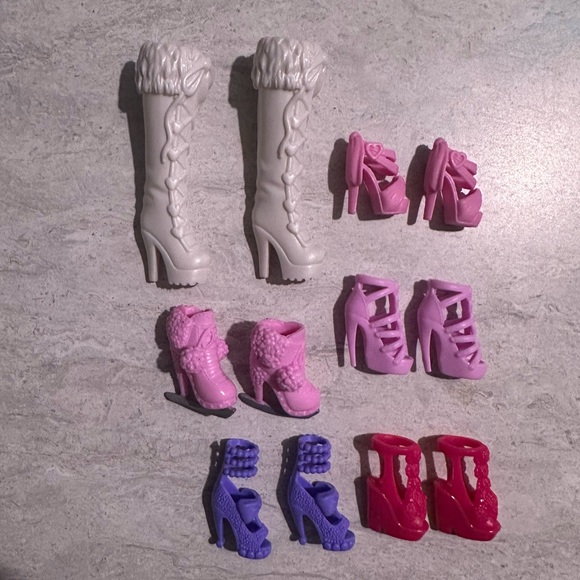 Barbie Toys Barbie Fashion Doll Shoe Lot Skates Boots And